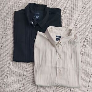 GAP New Pleated Satin Boyfriend Blouse - Tall!
